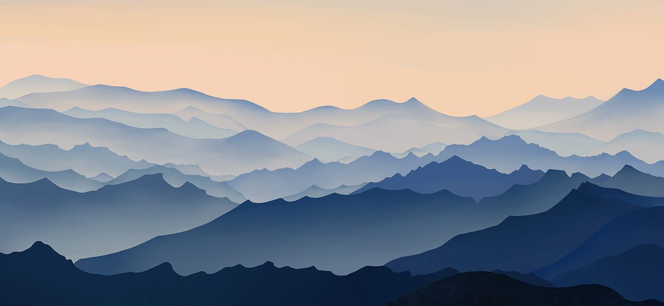 Mountains Peaks Wallpaper For Room Decor | Landscape Wall Murals