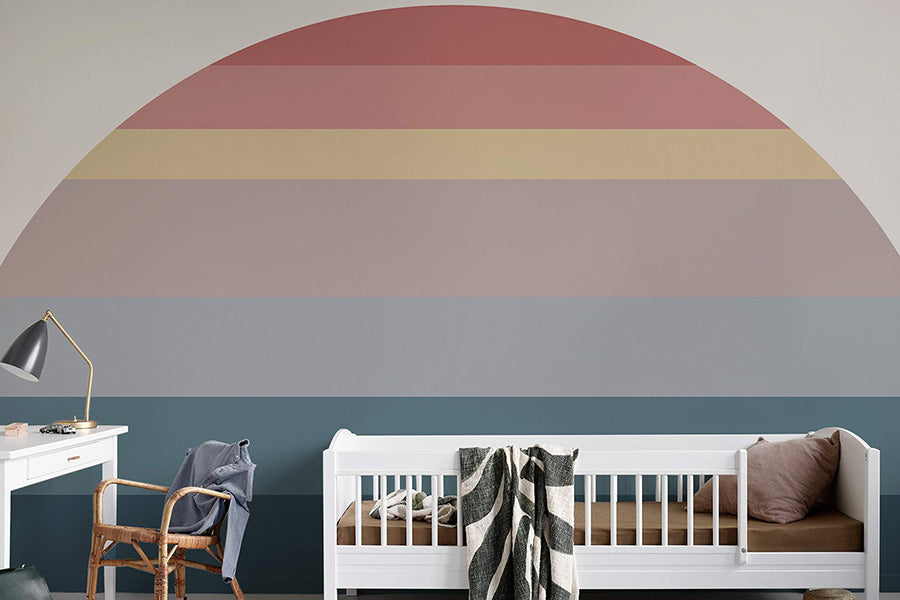 Rainbow Stripes Wallpaper Mural