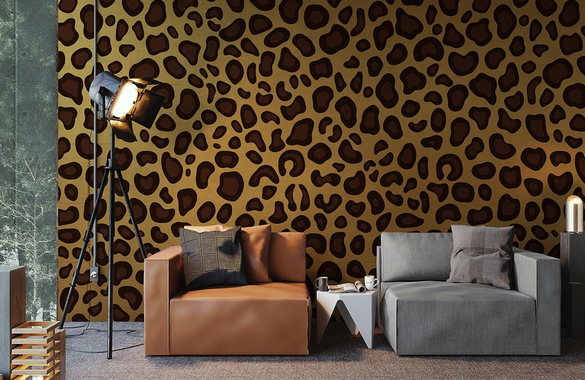 Leopard Print Vector Animal Skin Wallpaper Mural Home Interior
