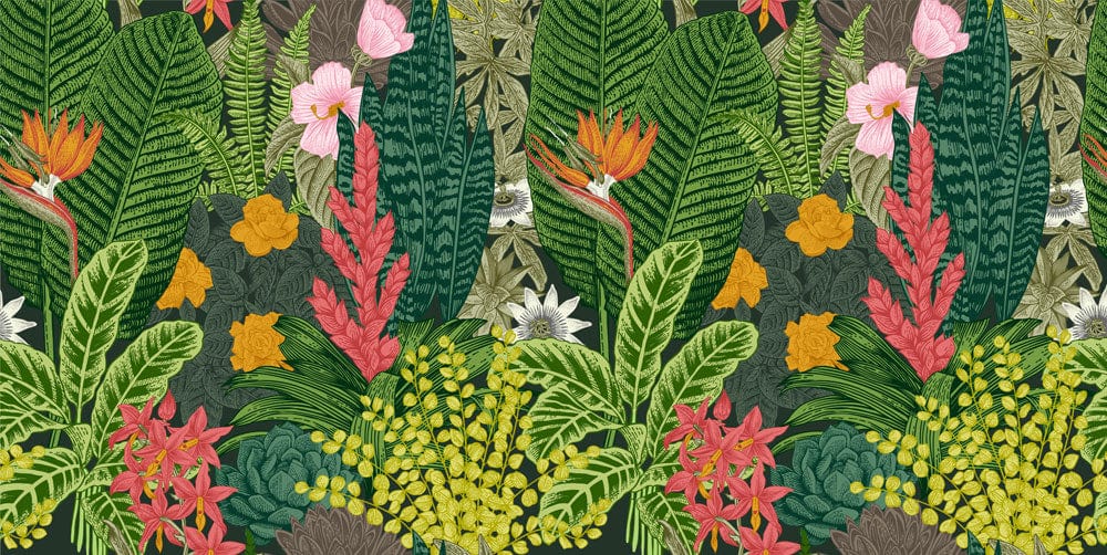 Oriental wallpaper - WILD MAGNOLIA BUSH - Misha wallcoverings - silk /  floral / chinoiserie