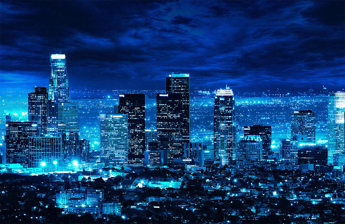 Download Los Angeles Skyline At Night Wallpaper  Wallpaperscom