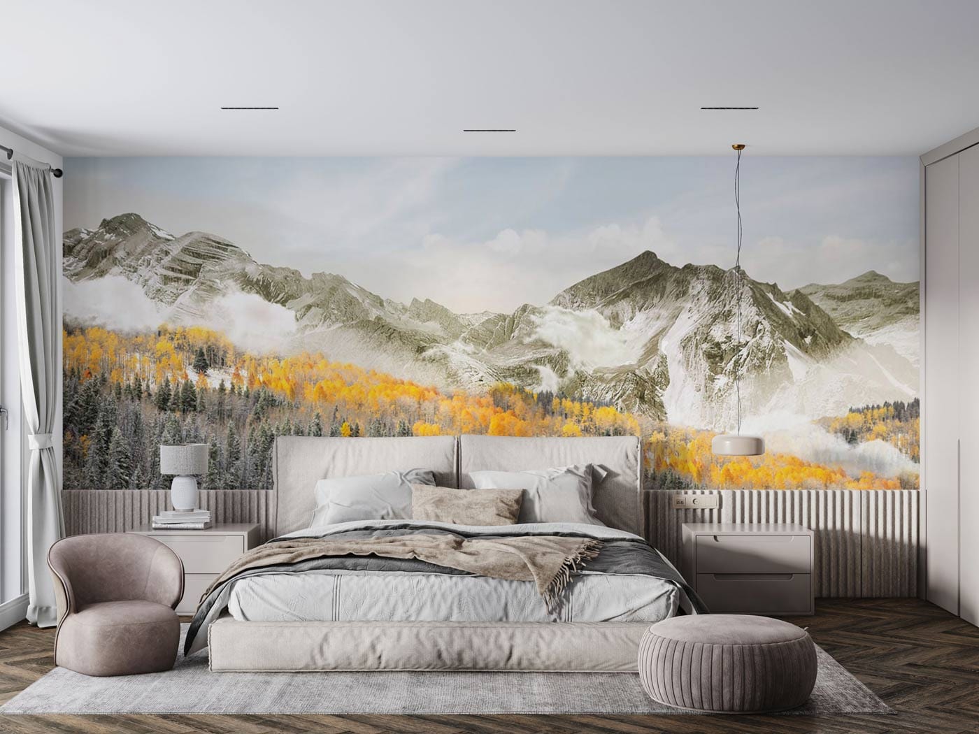 Snowy Mountain Wallpaper Mural | Ever Wallpaper UK