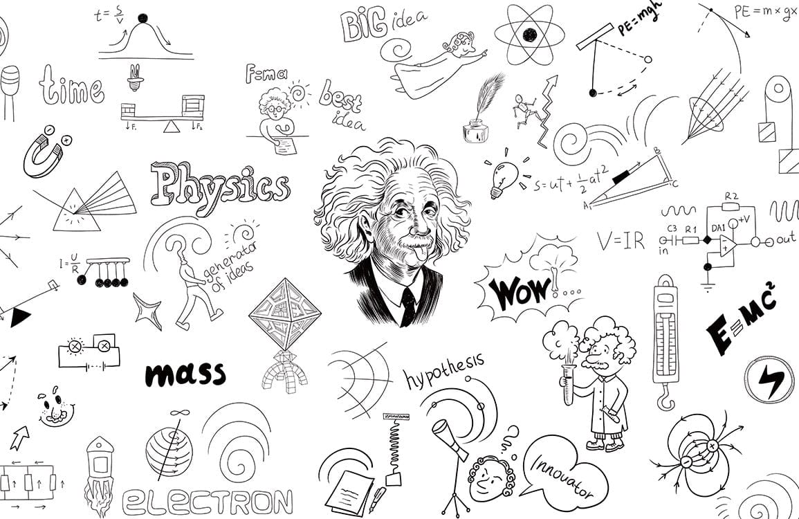 Einstein Physics Wallpaper Mural