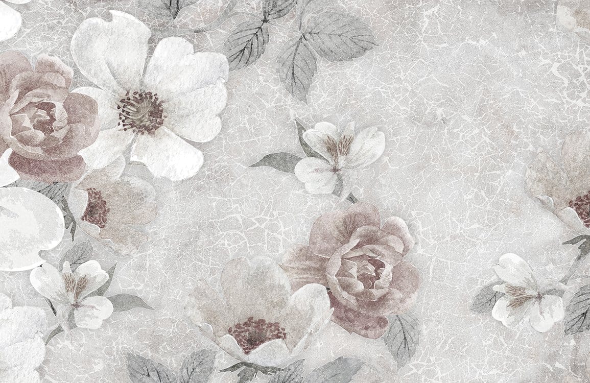 3d classic wallpaper. rose flowers on a light gray background with squares  and wavy shapes. for wall home decor, generate ai 24357809 Stock Photo at  Vecteezy