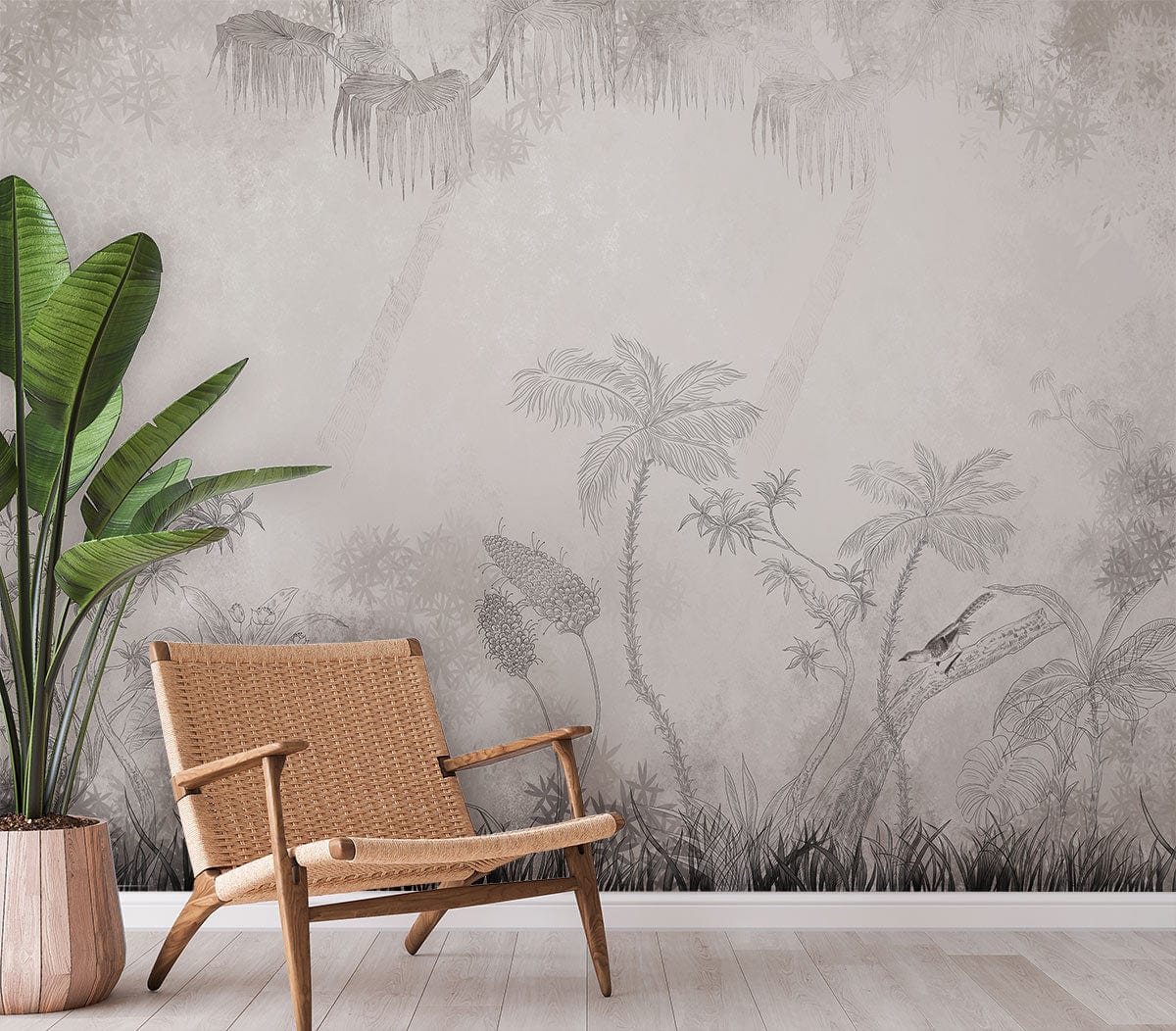 Grey Forest Wall Murals 