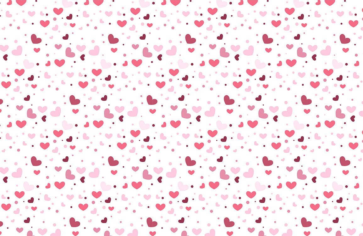 Pink Love Pattern Wallpaper Mural 