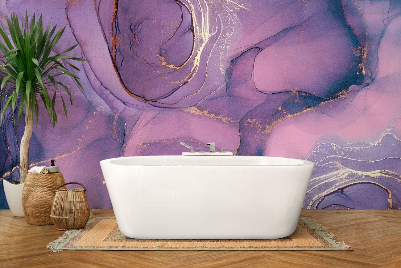 Purple Rendering Marble Wallpaper Mural