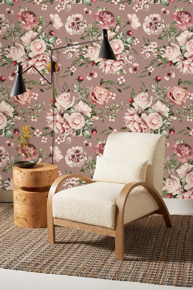 Pink boho Wallpaper  Peel and Stick or NonPasted